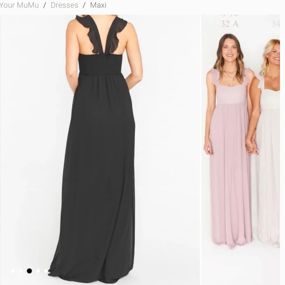 Show Me Your Mumu June Black Size Small Chiffon Bridesmaids Dress $198 Maternity - Picture 12 of 12